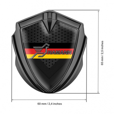 Hamann Badge Self Adhesive Graphite Dark Mesh Germany Flag Edition
