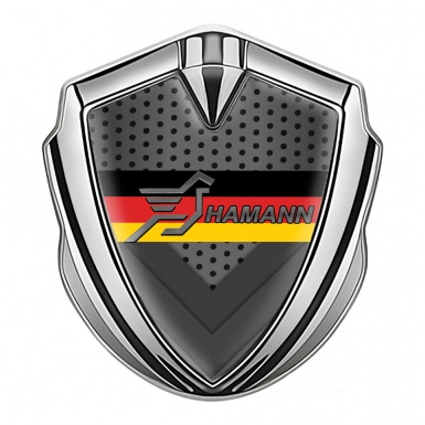 Hamann Metal Emblem Self Adhesive Silver Light Mesh Germany Flag Edition