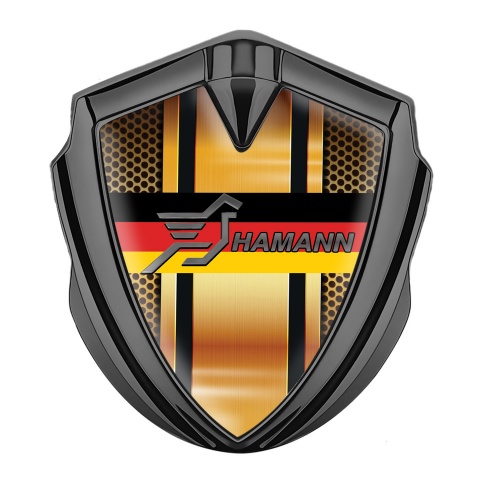 Hamann Fender Emblem Badge Graphite Orange Grate Germany Flag Edition