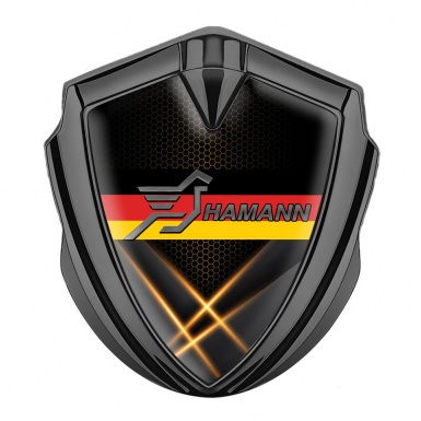 Hamann Emblem Trunk Badge Graphite Orange Lights Germany Flag Edition