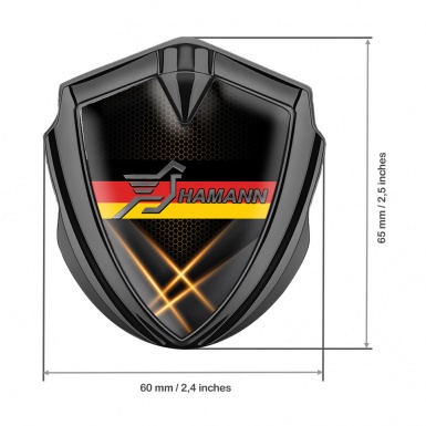 Hamann Emblem Trunk Badge Graphite Orange Lights Germany Flag Edition