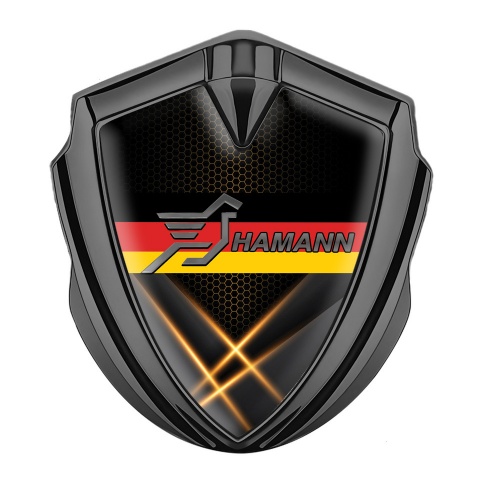 Hamann Emblem Trunk Badge Graphite Orange Lights Germany Flag Edition