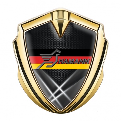 Hamann Emblem Self Adhesive Gold Light Shafts Germany Flag Edition