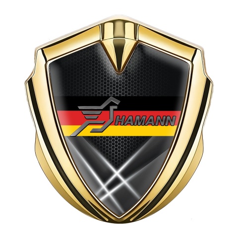 Hamann Emblem Self Adhesive Gold Light Shafts Germany Flag Edition