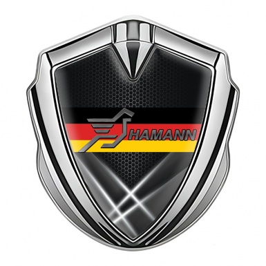 Hamann Emblem Self Adhesive Silver Light Shafts Germany Flag Edition
