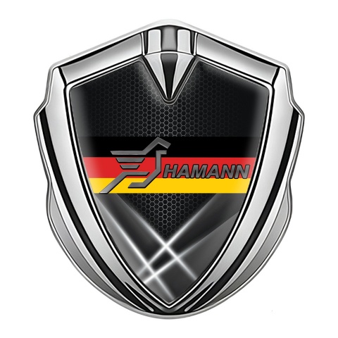 Hamann Emblem Self Adhesive Silver Light Shafts Germany Flag Edition
