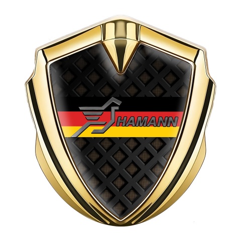 Hamann Bodyside Domed Emblem Gold Dark Fence Germany Flag Edition
