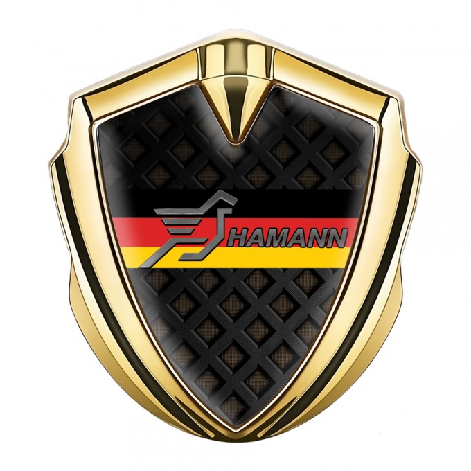 Hamann Bodyside Domed Emblem Gold Dark Fence Germany Flag Edition