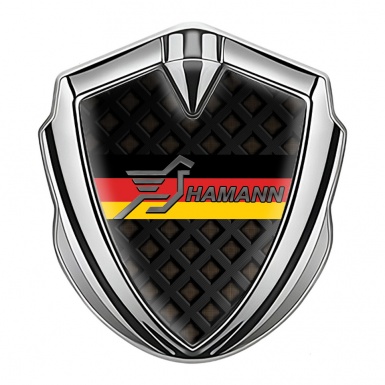 Hamann Bodyside Domed Emblem Silver Dark Fence Germany Flag Edition