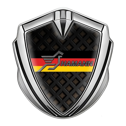 Hamann Bodyside Domed Emblem Silver Dark Fence Germany Flag Edition