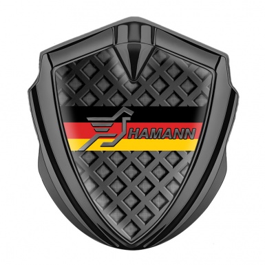 Hamann Emblem Metal Badge Graphite Light Fence Germany Flag Edition