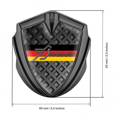 Hamann Emblem Metal Badge Graphite Light Fence Germany Flag Edition
