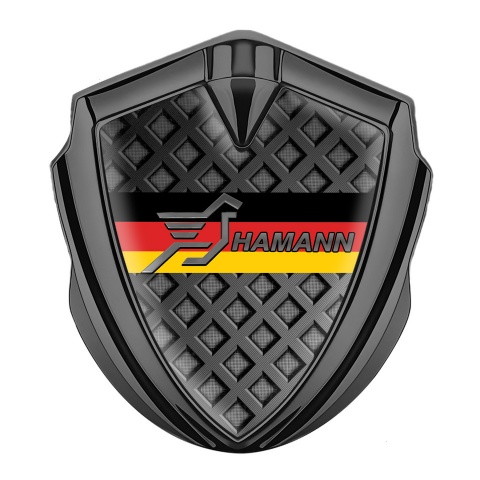 Hamann Emblem Metal Badge Graphite Light Fence Germany Flag Edition