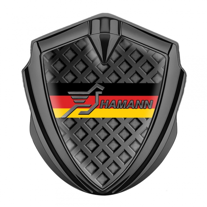 Hamann Emblem Metal Badge Graphite Light Fence Germany Flag Edition