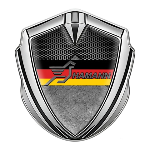 Hamann Silicon Emblem Silver Rough Stone Germany Flag Edition