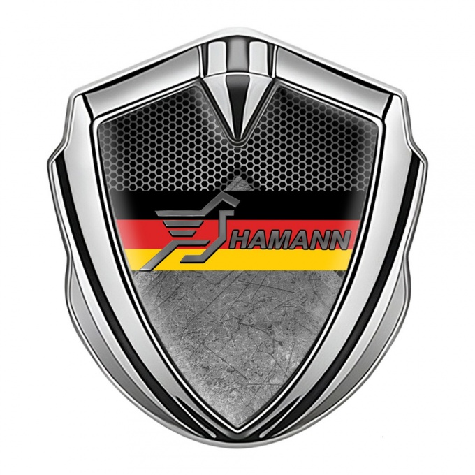 Hamann Silicon Emblem Silver Rough Stone Germany Flag Edition