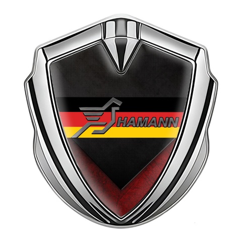 Hamann Metal Domed Emblem Silver Red Wings Germany Flag Edition