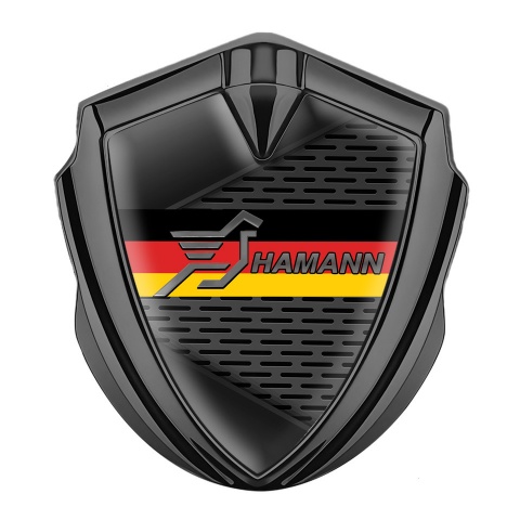 Hamann Badge Self Adhesive Graphite Dark Elements Germany Flag Design