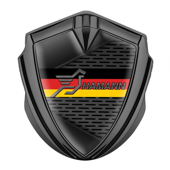 Hamann Badge Self Adhesive Graphite Dark Elements Germany Flag Design