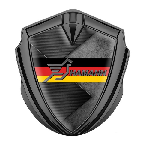 Hamann Emblem Ornament Graphite Scratched Plate Germany Flag Edition