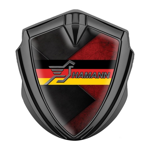 Hamann Bodyside Domed Emblem Graphite Red Panel Germany Flag Motif