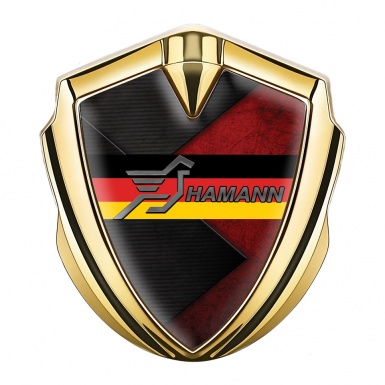 Hamann Bodyside Domed Emblem Gold Red Panel Germany Flag Motif