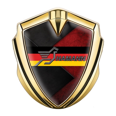 Hamann Bodyside Domed Emblem Gold Red Panel Germany Flag Motif