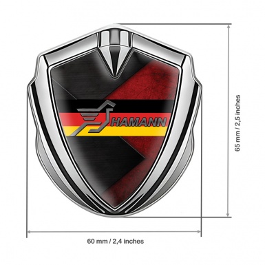 Hamann Bodyside Domed Emblem Silver Red Panel Germany Flag Motif