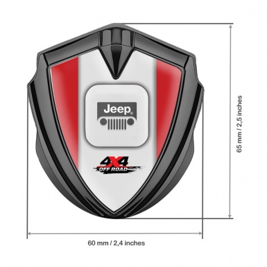 Jeep Emblem Fender Badge Graphite Crimson Frame Offroad Edition
