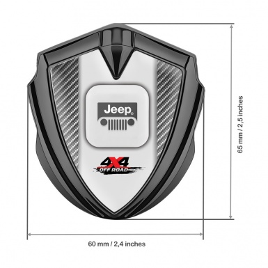 Jeep Fender Emblem Badge Graphite Light Carbon Frame Offroad Edition