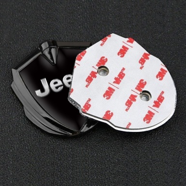 Jeep Emblem Ornament Graphite Black Base Classic Steel Logo Design