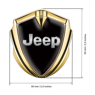 Jeep Emblem Ornament Gold Black Base Classic Steel Logo Design