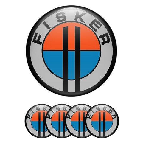 Karma Fisker Wheel Emblems for Center Caps Grey Logo