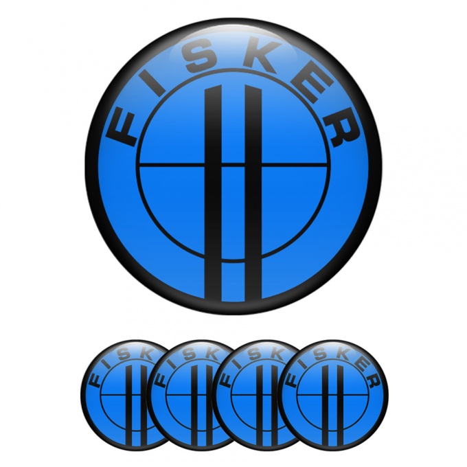Karma Fisker Emblems for Wheel Center Caps Navy Logo