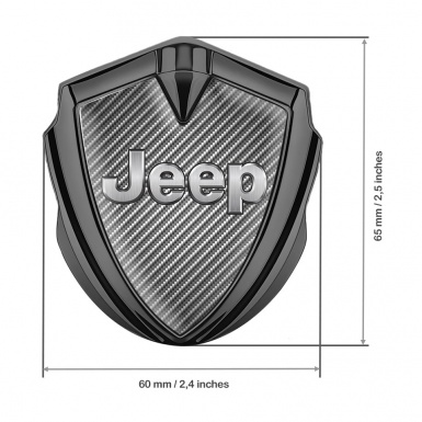 Jeep 3d Emblem Badge Graphite Light Carbon Classic Steel Logo Design