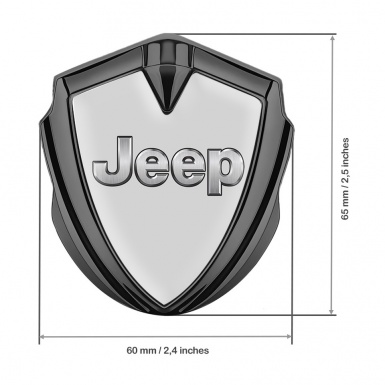 Jeep Bodyside Emblem Self Adhesive Graphite Moon Grey Classic Steel Logo