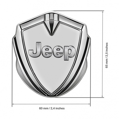 Jeep Bodyside Emblem Self Adhesive Silver Moon Grey Classic Steel Logo