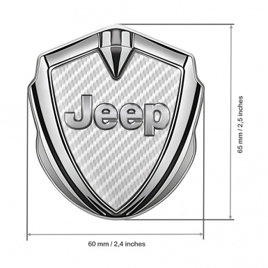 Jeep Emblem Badge Self Adhesive Silver White Carbon Classic Steel Logo