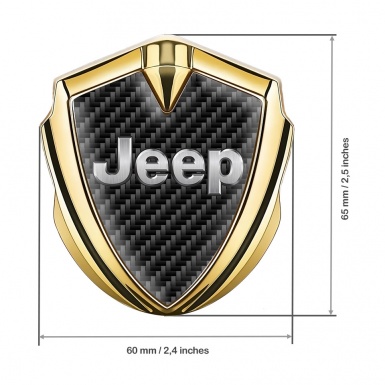 Jeep Metal Emblem Self Adhesive Gold Black Carbon Classic Steel Logo