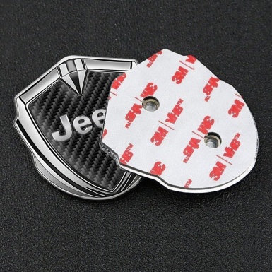 Jeep Metal Emblem Self Adhesive Silver Black Carbon Classic Steel Logo