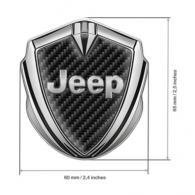 Jeep Metal Emblem Self Adhesive Silver Black Carbon Classic Steel Logo