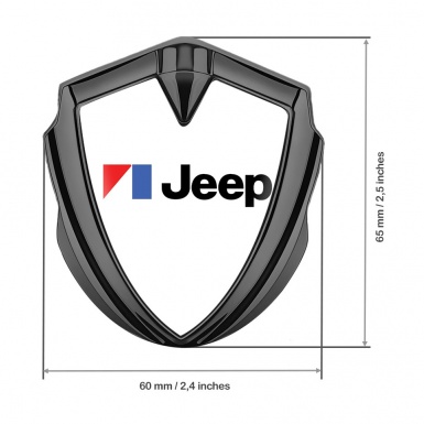 Jeep Fender Emblem Badge Graphite White Base American Motors Logo