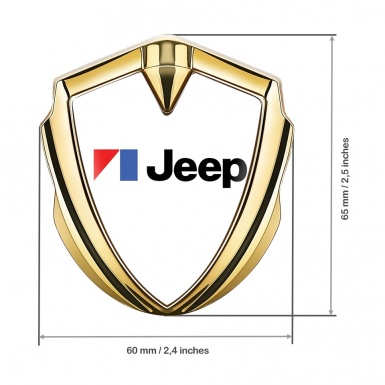 Jeep Fender Emblem Badge Gold White Base American Motors Logo