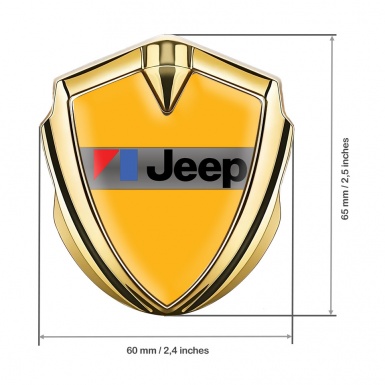Jeep Emblem Trunk Badge Gold Yellow Base American Motors Edition