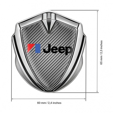 Jeep Metal Emblem Badge Silver Light Carbon American Motors Edition