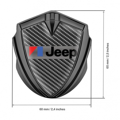 Jeep Bodyside Domed Emblem Graphite Dark Carbon American Motors Variant