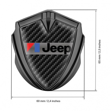 Jeep Emblem Silicon Badge Graphite Black Carbon American Motors Edition