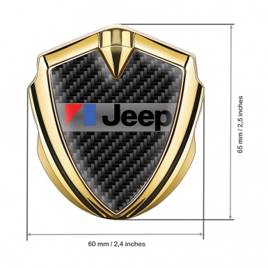 Jeep Emblem Silicon Badge Gold Black Carbon American Motors Edition