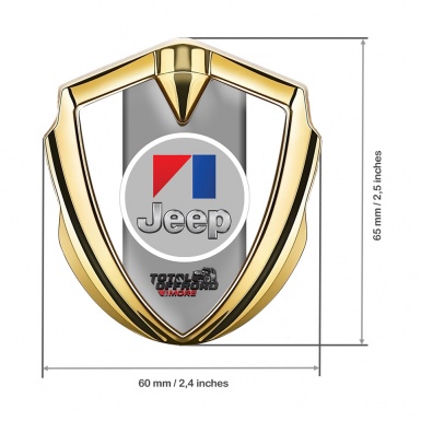 Jeep Badge Self Adhesive Gold White Frames Total Offroad Edition