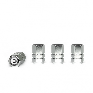 Sparco Tyre Valve Caps Chrome 4 pcs Black Silicone Sticker